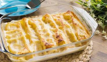 Cannelloni al dentice in salsa di peperoni