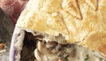 Torta con merluzzo e funghi