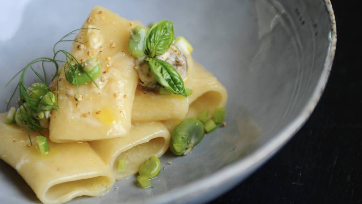 Paccheri, cacio pepe e ostriche